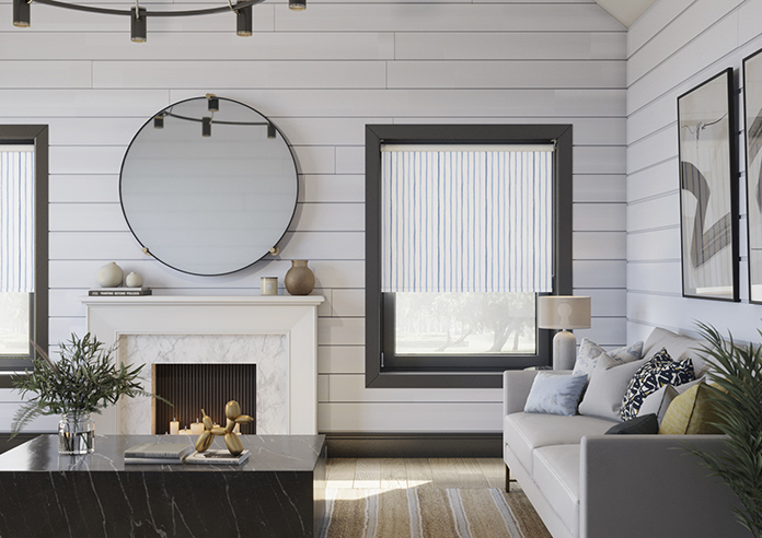 Laura Ashley Painterly Stripe, Blue - Roller Blind - Image 3